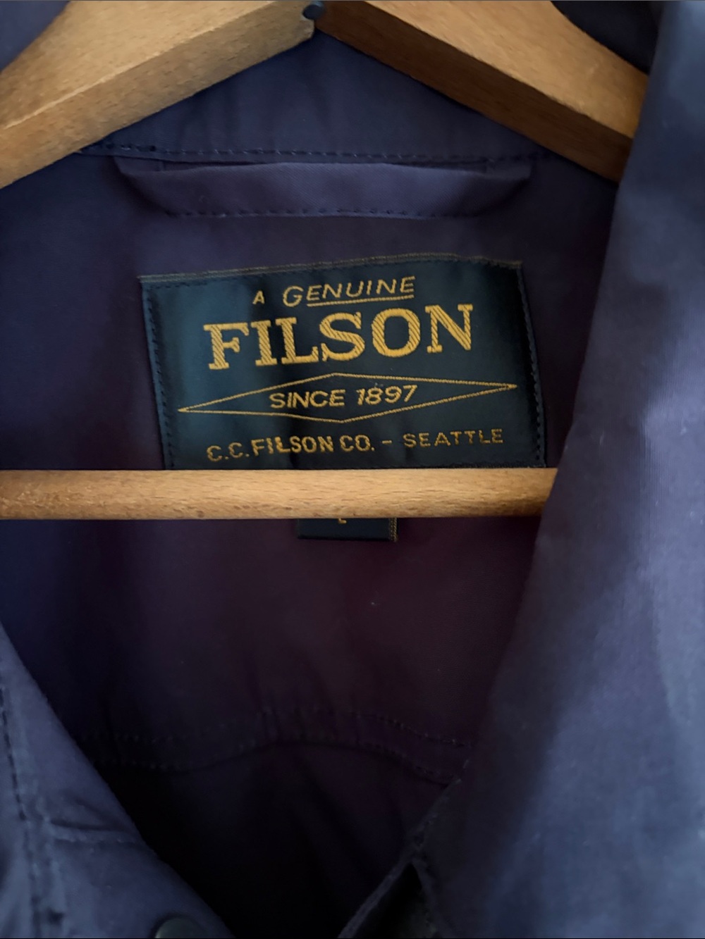 Filson Navy Lightweight Button-Front Work Jacket - Picture 2 of 3